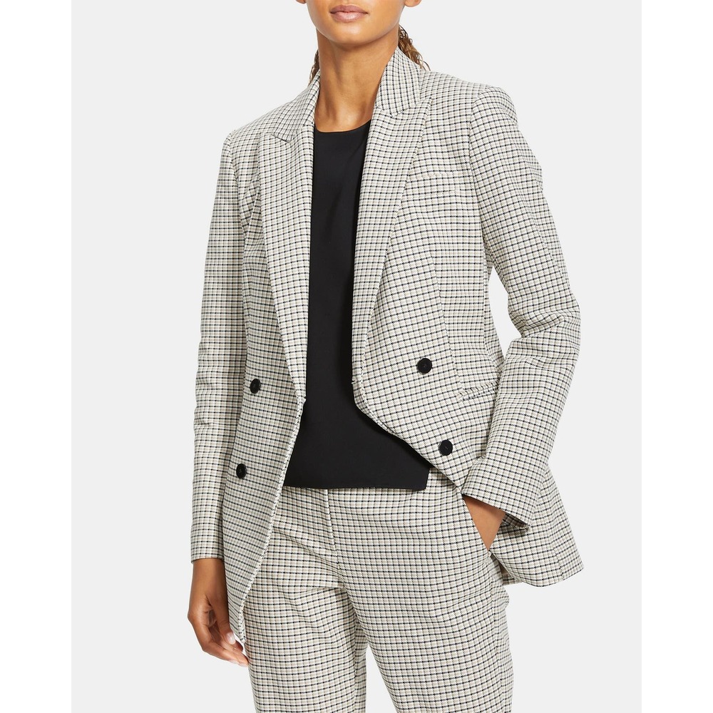 Theory Power Jacket In Checked Nylon - image 2